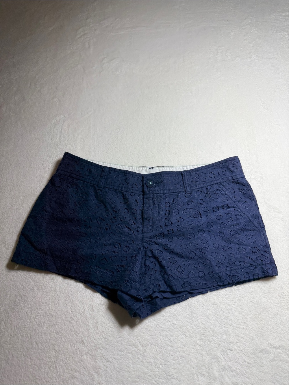 Lilly Pulitzer Navy Lace Pattern Cotton Shorts